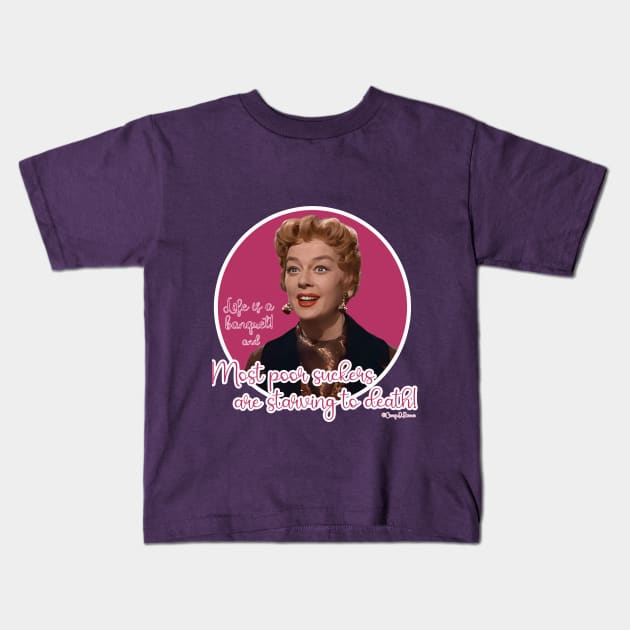 Auntie Mame Kids T-Shirt by Camp.o.rama